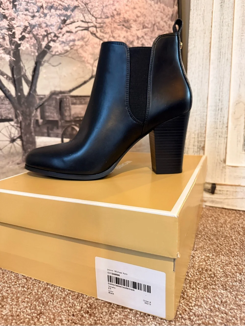 Michael Kors Evaline Signature Logo Trim Boot